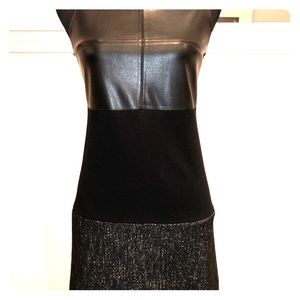 Bailey44 dress vegan pleather jersey cotton tweed